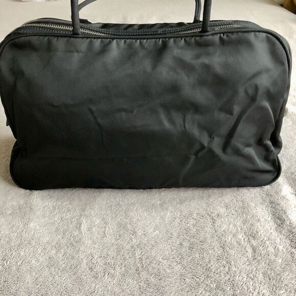 Vintage Prada Tessuto Black Nylon Front Zipper Pocket Mini Boston Bag - Picture 2 of 16